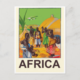 Africa, African traditional village Postcard