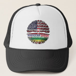 Africa African US American USA United States Tree Trucker Hat