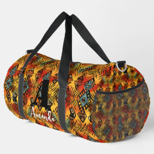 Africa Amhara Ethiopia Geometric Ethnic Pattern 10 Duffle Bag