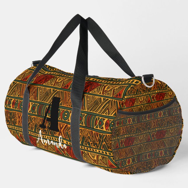 Africa Amhara Ethiopia Geometric Ethnic Pattern 17 Duffle Bag (Right Corner)