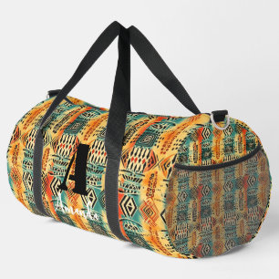 Africa Amhara Ethiopia Geometric Ethnic Pattern 8 Duffle Bag