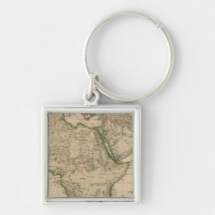 Africa and Asia Key Ring