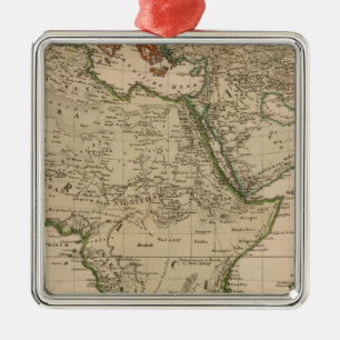 Africa and Asia Metal Ornament