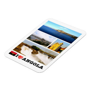 Africa - Angola - Angola - I Love Magnet