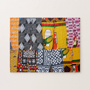 Africa, Angola, Benguela. Brightly Coloured Pants Jigsaw Puzzle