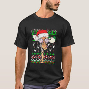 Africa Animal Ugly Christmas Giraffe T-Shirt