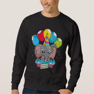 Africa Animal  Zoo Animal Birthday Party Cute Elep Sweatshirt
