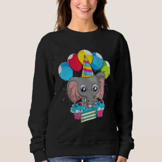 Africa Animal  Zoo Animal Birthday Party Cute Elep Sweatshirt