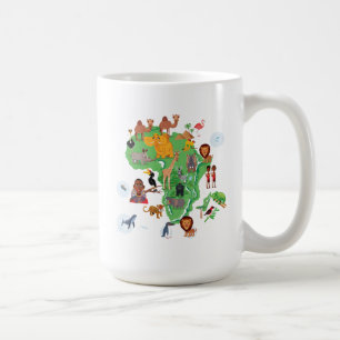 Africa Animals Map Coffee Mug