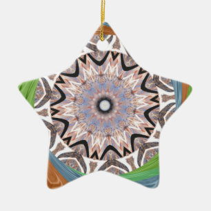 Africa Asia traditional edgy pattern Ceramic Tree Decoration