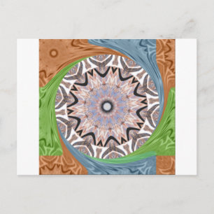 Africa Asia traditional edgy pattern Postcard