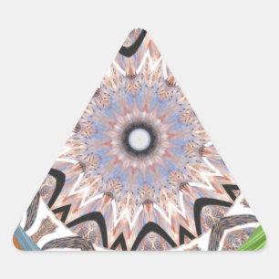 Africa Asia traditional edgy pattern Triangle Sticker