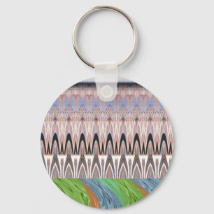 Africa Asia traditional pattern Key Ring