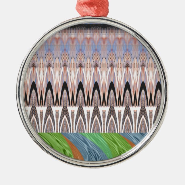 Africa Asia traditional pattern Metal Ornament (Front)