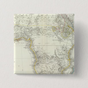 Africa Atlas Map 15 Cm Square Badge