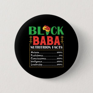 Africa Black By Nutrition Fact Melanin Consciousne 6 Cm Round Badge