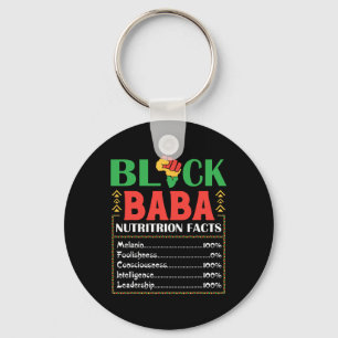 Africa Black By Nutrition Fact Melanin Consciousne Key Ring