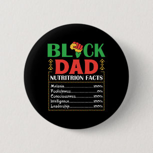 Africa Black Dad Nutrition Facts Melanin Conscious 6 Cm Round Badge