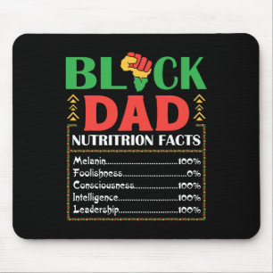 Africa Black Dad Nutrition Facts Melanin Conscious Mouse Pad