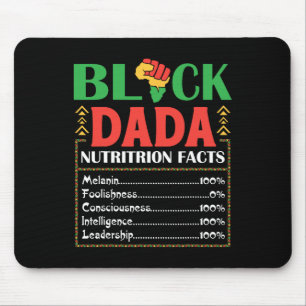 Africa Black Dada Nutrition Fact Melanin Conscious Mouse Pad
