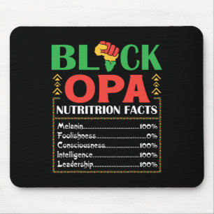 Africa Black Opa Nutrition Fact Melanin Consciousn Mouse Pad