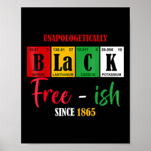 Africa Black Unapologetically Free-ish Since 1865 Poster