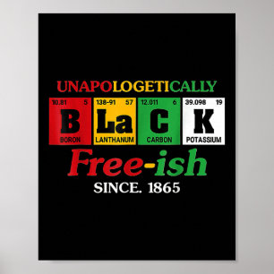 Africa Black Unapologetically Free-ish Since 1865  Poster