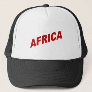 AFRICA Black White Trucker Cap