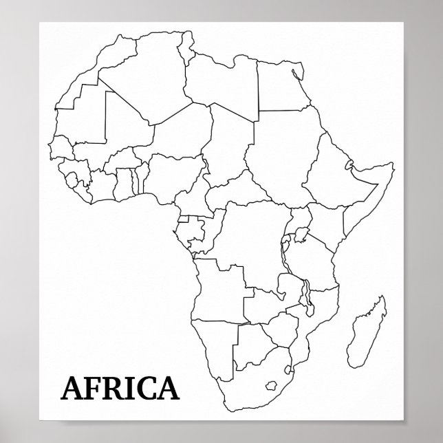 Africa Blank Map Poster (Front)