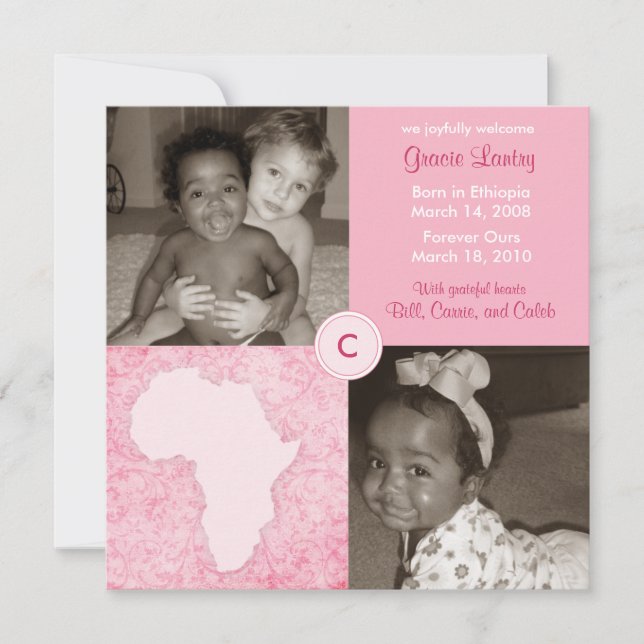 Africa Block: Soft Pink Announcement (Front)