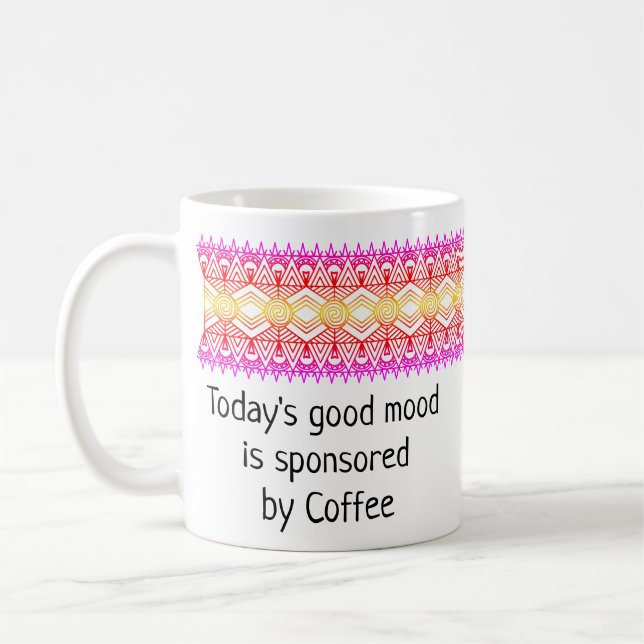 Africa Border Gold Red Pink Personalised Mug (Left)