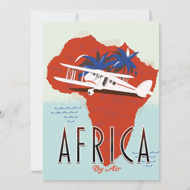 Africa By Air travel poster (Back)
