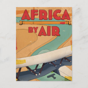 Africa By Air travel poster Invitation Postcard
