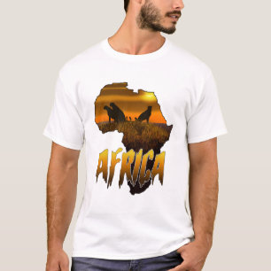 Africa Cheetahs Sunset Silhouette T-Shirt