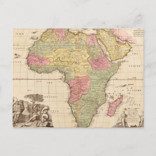 Africa circa 1725 postcard