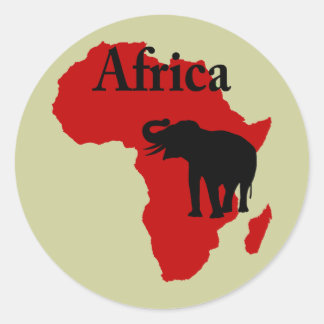 Africa Classic Round Sticker