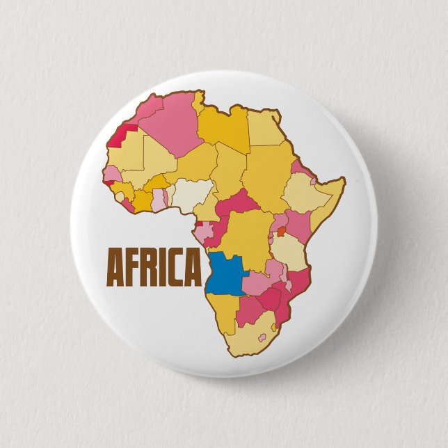 AFRICA colour map nation 6 Cm Round Badge (Front)
