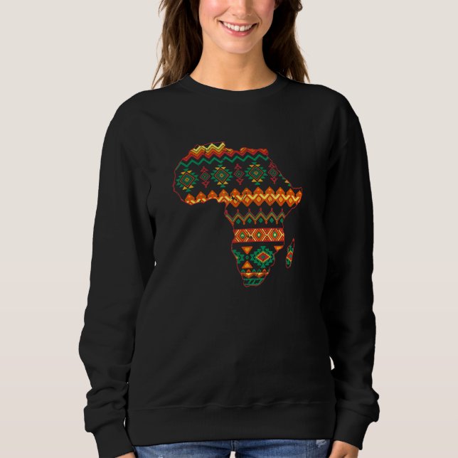 Africa Continent Afro Black Pride Proud African Sweatshirt (Front)