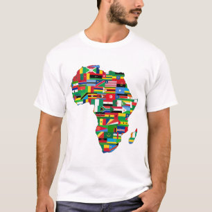Africa Continent Countries Flags Map Nations T-Shirt