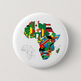 Africa Continent Flag Map 6 Cm Round Badge