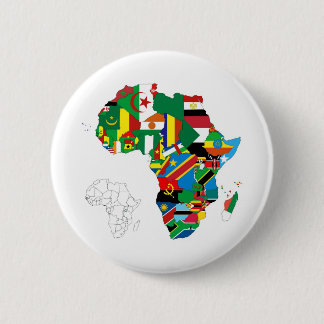 Africa Continent Flag Map 6 Cm Round Badge