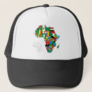 Africa Continent Flag Map Trucker Hat