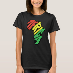 Africa Continent Letter Reggae African Culture Pri T-Shirt