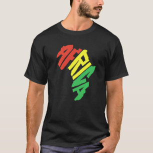 Africa Continent Letter Reggae African Culture Pri T-Shirt