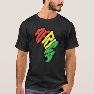 Africa Continent Letter Reggae African Culture Pri T-Shirt