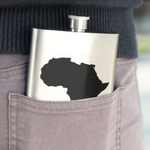 Africa Continent Outline Flask