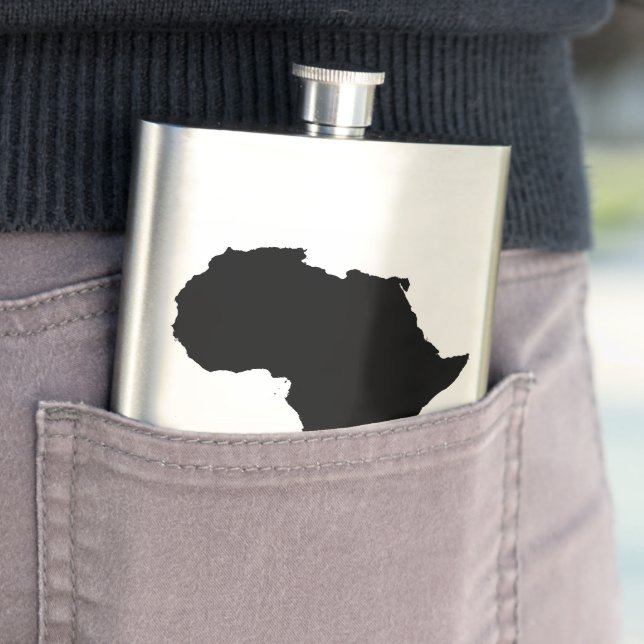 Africa Continent Outline Flask (In Situ)