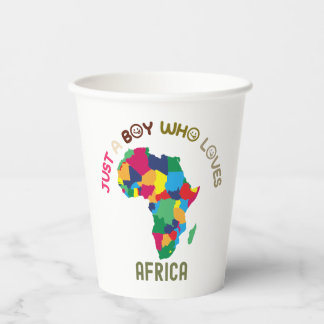 Africa continent paper cups