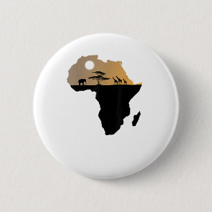Africa Continent Safari 6 Cm Round Badge