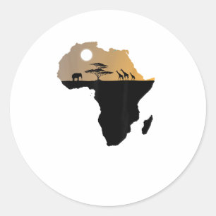 Africa Continent Safari  Classic Round Sticker